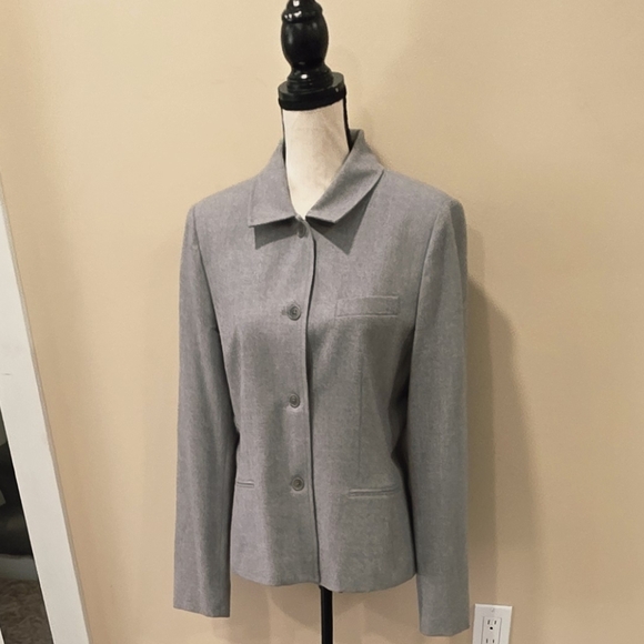 Ralph lauren Vintage  Gray Wool Front   buttons blazer Jacket - Picture 4 of 5